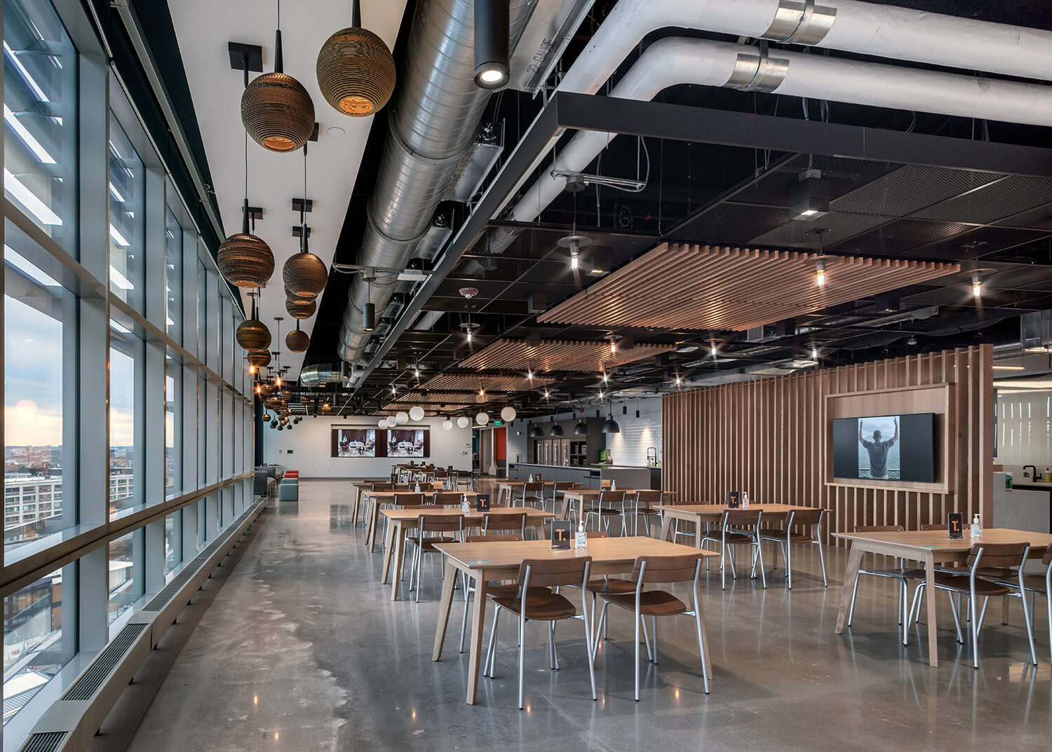 Thrive Boston Cafe space Creative Office Pavilion commercial office furniture